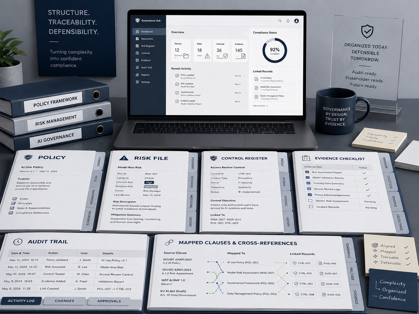 AI governance and regulatory documentation for healthcare organizations